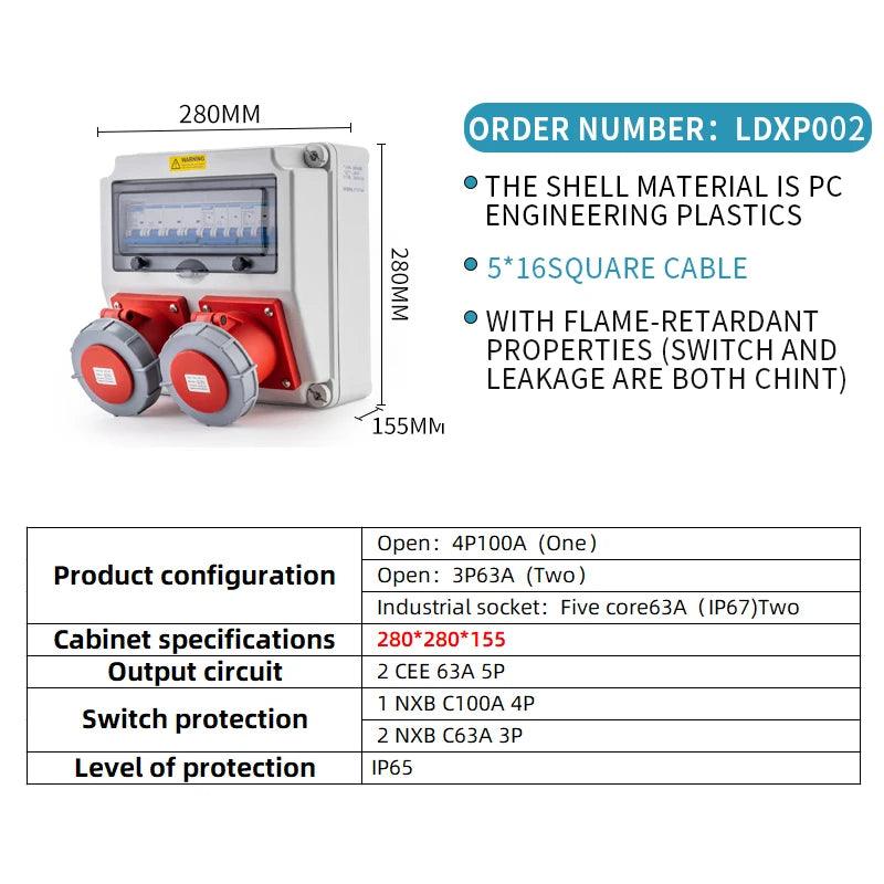 Socket Box Multipurpose Group Combine Outdoors Distribution Box 16 32a Defence Rain Bring Socket 220v Construction Site