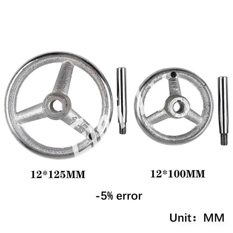 Solid Metal Handwheel Milling Machine CNC Lathe 3D Printer Spoke Hand Wheel Wavy Wheel Bakelite Three-wheel Cast Iron Chrome