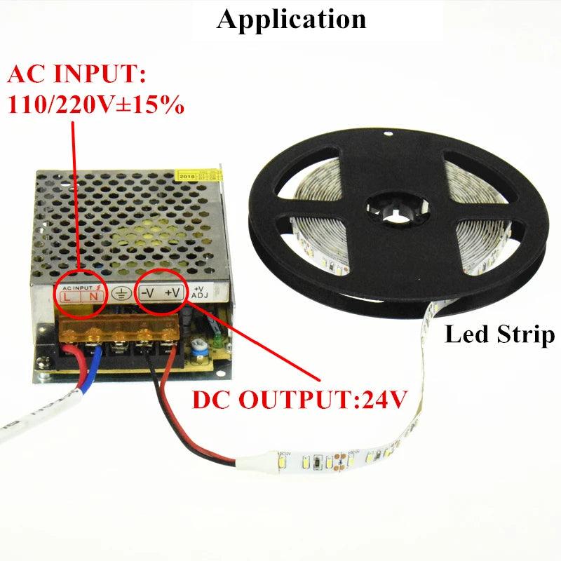 Switching Power Supply Transformer 12 24 V AC-DC Power Supply 110V 220V to 12V 24V 36V 48V 1A 20A 30A SMPS LED Strip Light CCTV