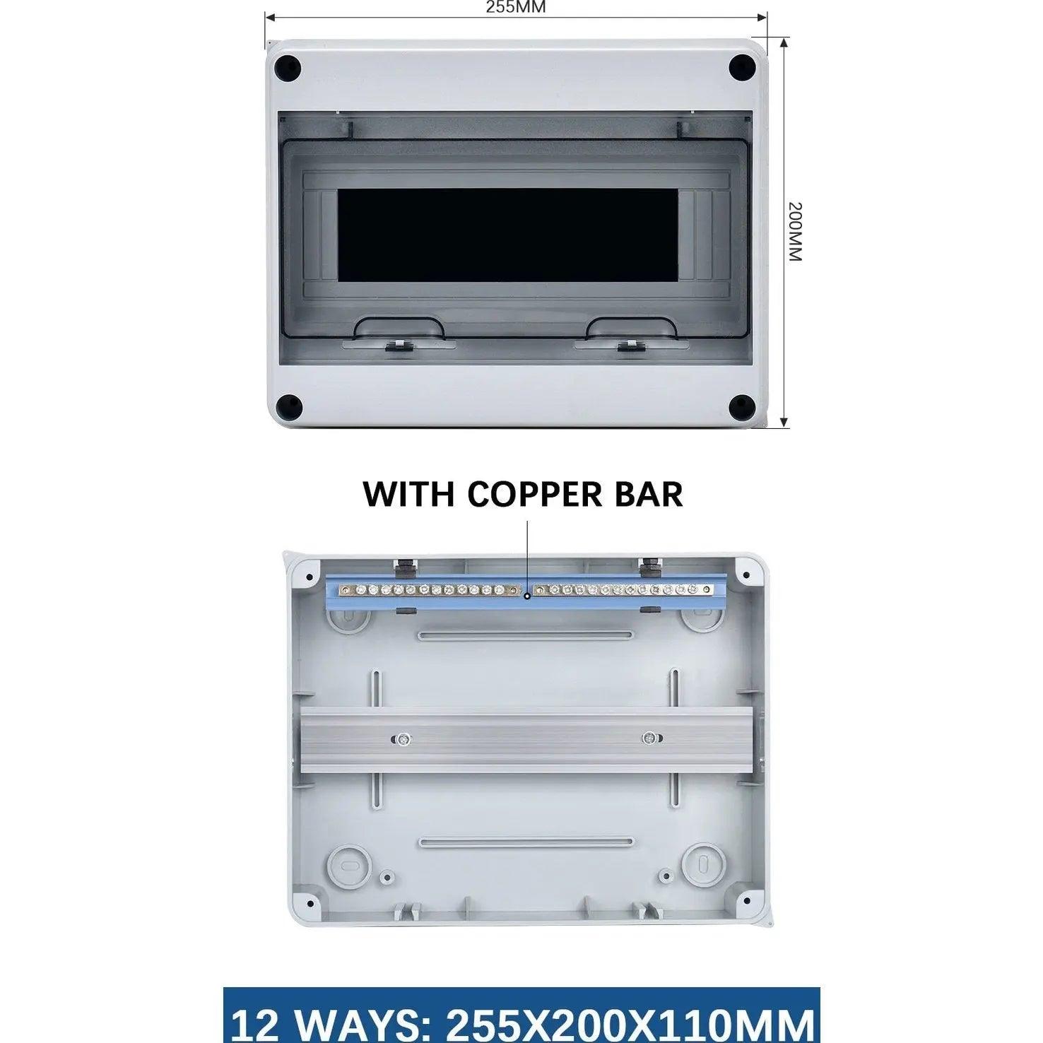 TAIXI- 2/5/8/12/15/18/24 Ways Outdoor IP65 Electrical Distribution Box - electrical center b2c