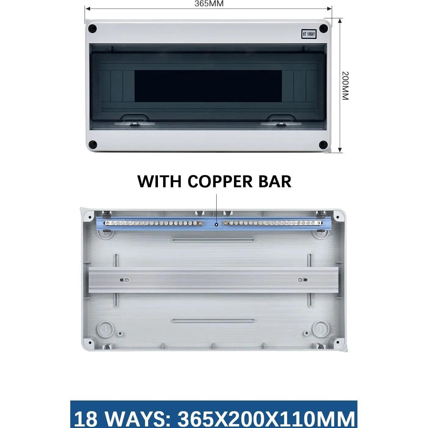 TAIXI- 2/5/8/12/15/18/24 Ways Outdoor IP65 Electrical Distribution Box - electrical center b2c