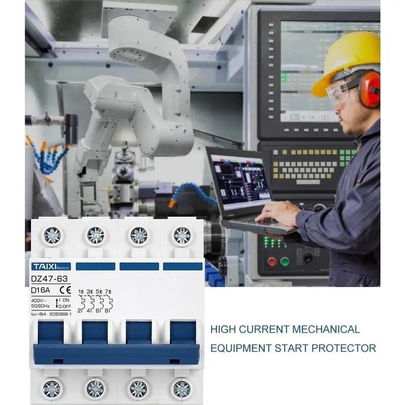 TAIXI- DZ47/ D Tripping Curve Motor Circuit Breaker 10A~125A AC400V - electrical center b2c