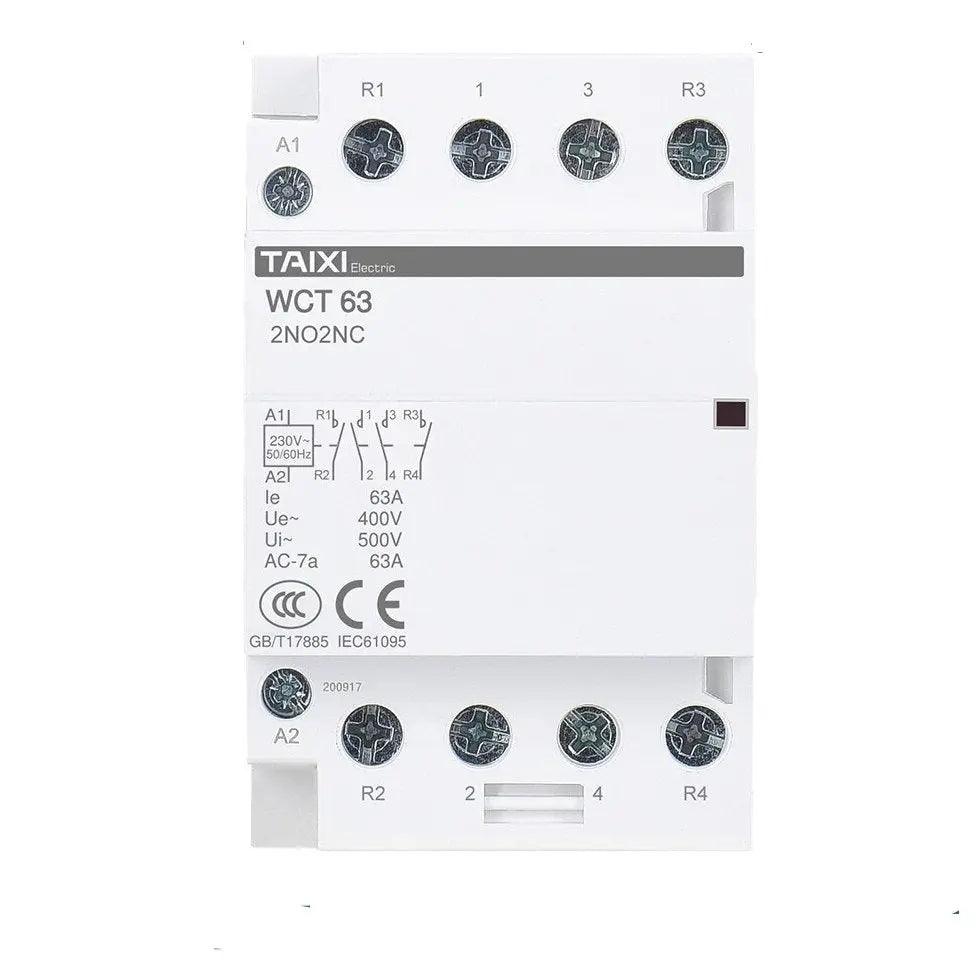 TAIXI- Household 25A to 63A DIN Rail Installation Modular AC Contactor - electrical center b2c