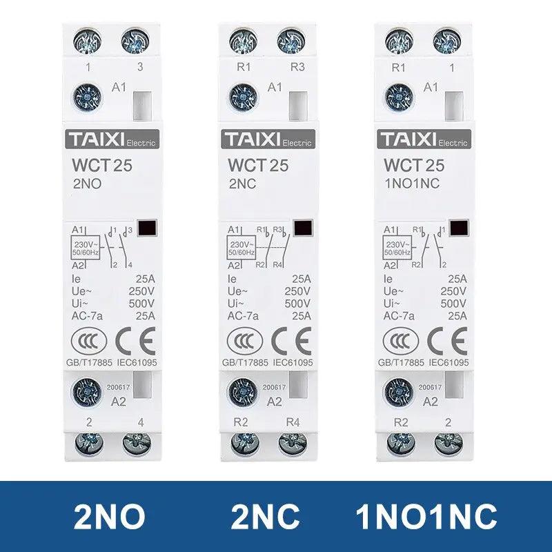 TAIXI- Household 25A to 63A DIN Rail Installation Modular AC Contactor - electrical center b2c