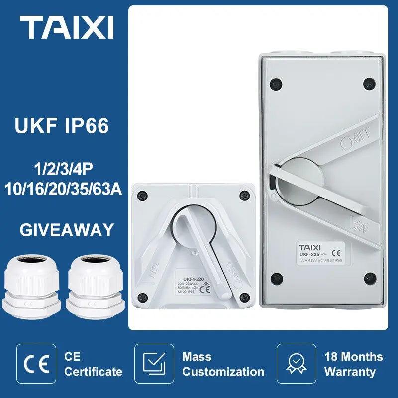 TAIXI- Industrial IP66 Waterproof Isolator Electric Switch - electrical center b2c