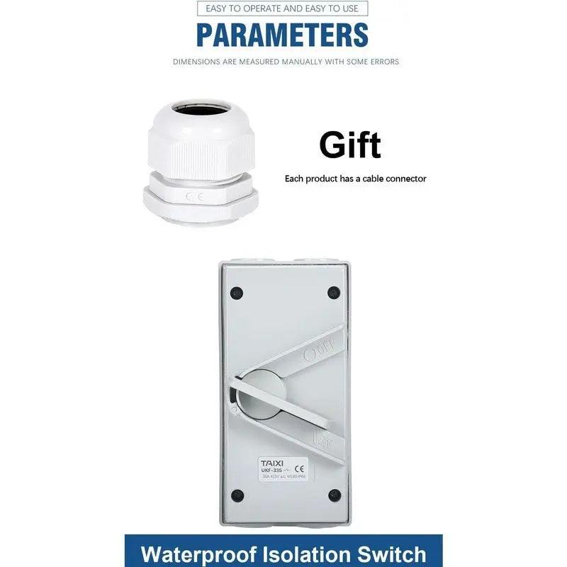 TAIXI- Industrial IP66 Waterproof Isolator Electric Switch - electrical center b2c