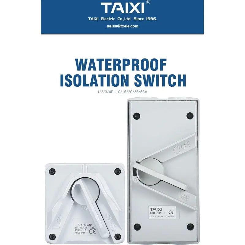 TAIXI- Industrial IP66 Waterproof Isolator Electric Switch - electrical center b2c