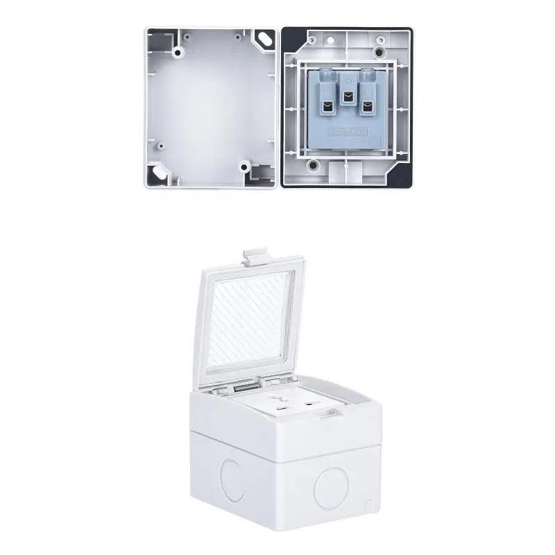 TAIXI- IP55 Waterproof Socket Switch Box|  EU AU UK US FR Universal Type Socket optional - electrical center b2c,IP55 SOCKET EU