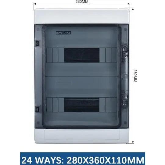 TAIXI- MCB IP65 Waterproof Electrical Junction Box| 2/4/8/12/15/18/24 Ways - electrical center b2c