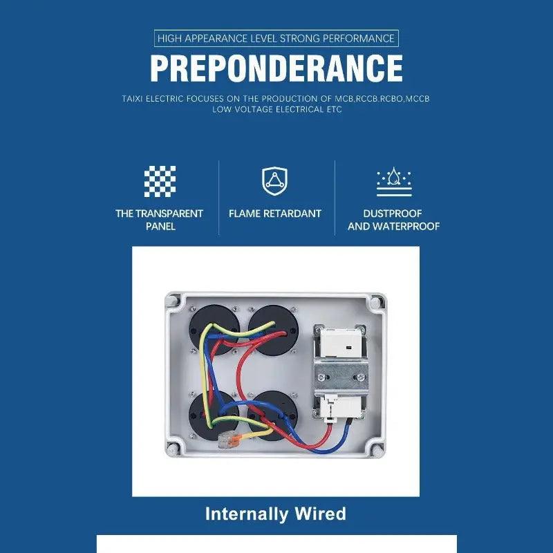TAIXI- Outdoor Mobile Portable Industrial Socket Box| with MCB RCBO 220V 32A 16A  optional - electrical center b2c