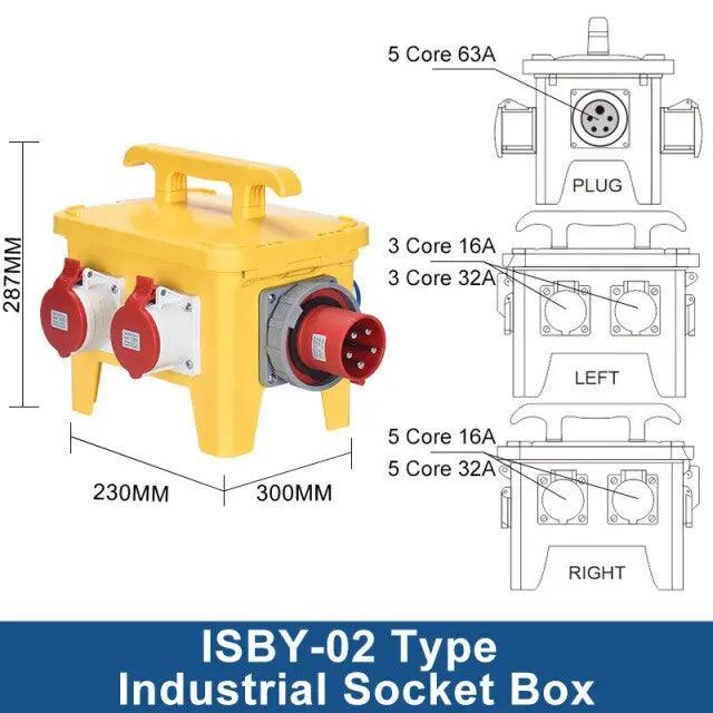 TAIXI- Outdoor Waterproof Industrial Portable Socket Box With MCB RCBO - electrical center b2c