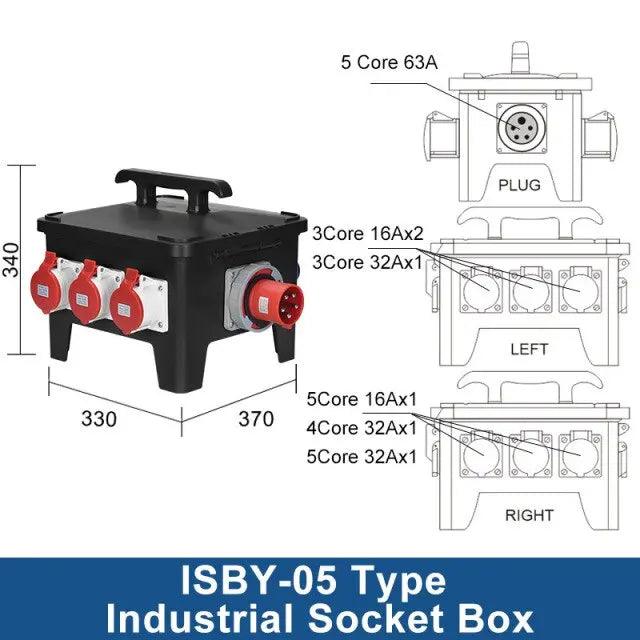 TAIXI- Outdoor Waterproof Industrial Portable Socket Box With MCB RCBO - electrical center b2c