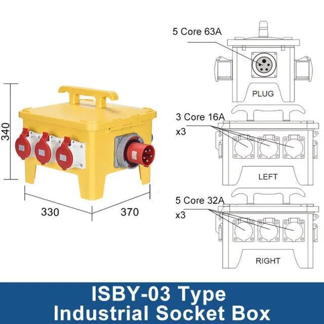 TAIXI- Outdoor Waterproof Industrial Portable Socket Box With MCB RCBO - electrical center b2c