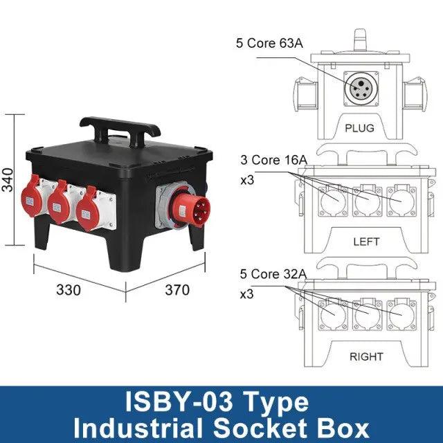 TAIXI- Outdoor Waterproof Industrial Portable Socket Box With MCB RCBO - electrical center b2c