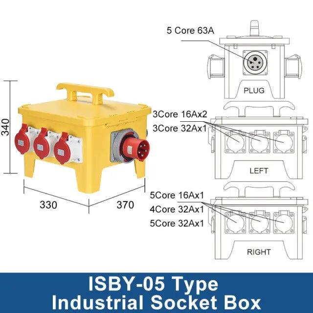 TAIXI- Outdoor Waterproof Industrial Portable Socket Box With MCB RCBO - electrical center b2c