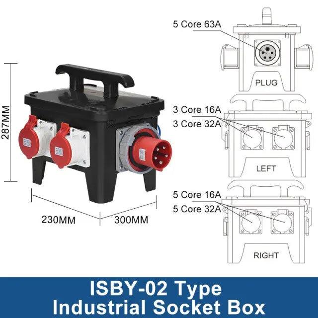 TAIXI- Outdoor Waterproof Industrial Portable Socket Box With MCB RCBO - electrical center b2c