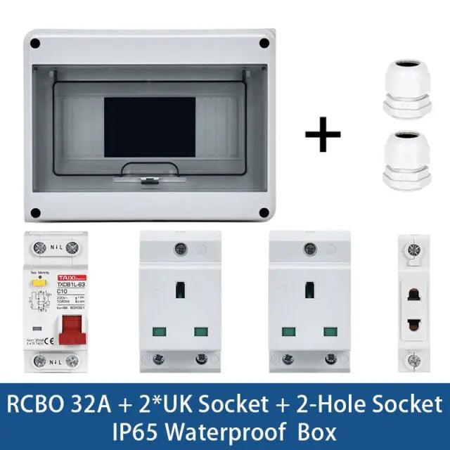 TAIXI- Outdoor Waterproof Socket Electrical Distribution Box|  EU AU UK IT FR Universal Socket optional - electrical center b2c