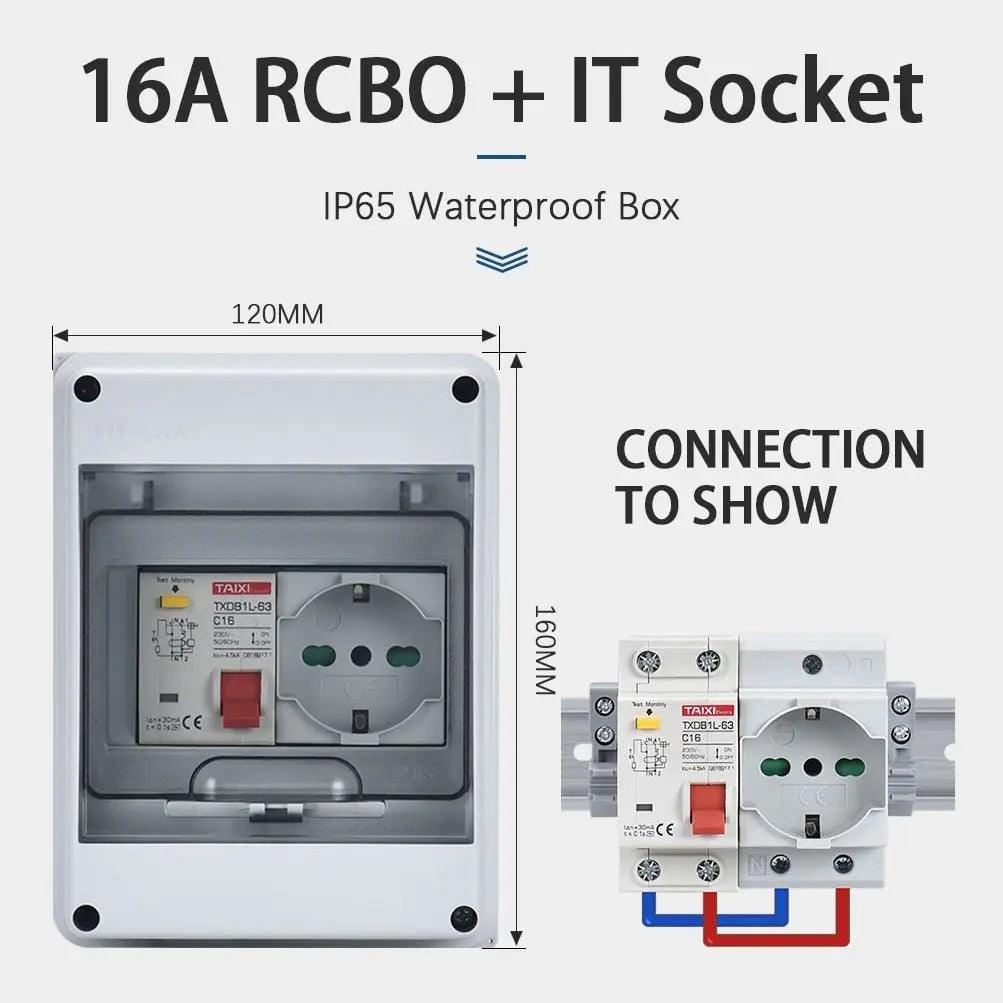 TAIXI- Outdoor Waterproof Socket Electrical Distribution Box|  EU AU UK IT FR Universal Socket optional - electrical center b2c