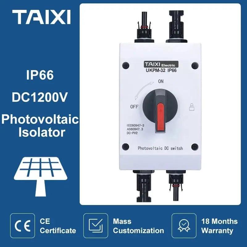 TAIXI- Photovoltaic IP66 Electrical Isolator Solar Switch|  DC Switch 1000V 1200v - electrical center b2c