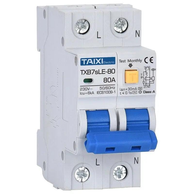 TAIXI- RCBO Type A / AC Circuit Breaker 10A up to 63A - electrical center b2c