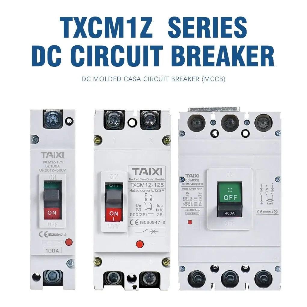 TAIXI- Solar MCCB 500V 1000V 1500V DC Photovoltaic Circuit Breaker - electrical center b2c