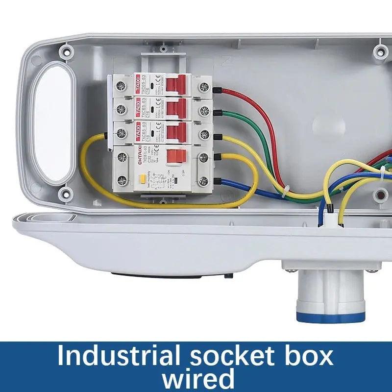 TAIXI- Waterproof Industrial Socket Box Outdoor  With MCB RCBO Switch - electrical center b2c