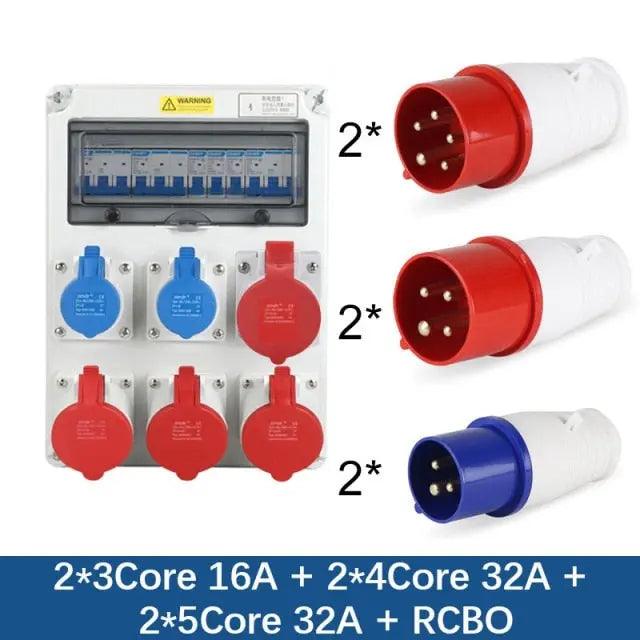 TAIXI- Waterproof Industrial Socket Box Outdoor  With MCB RCBO Switch - electrical center b2c