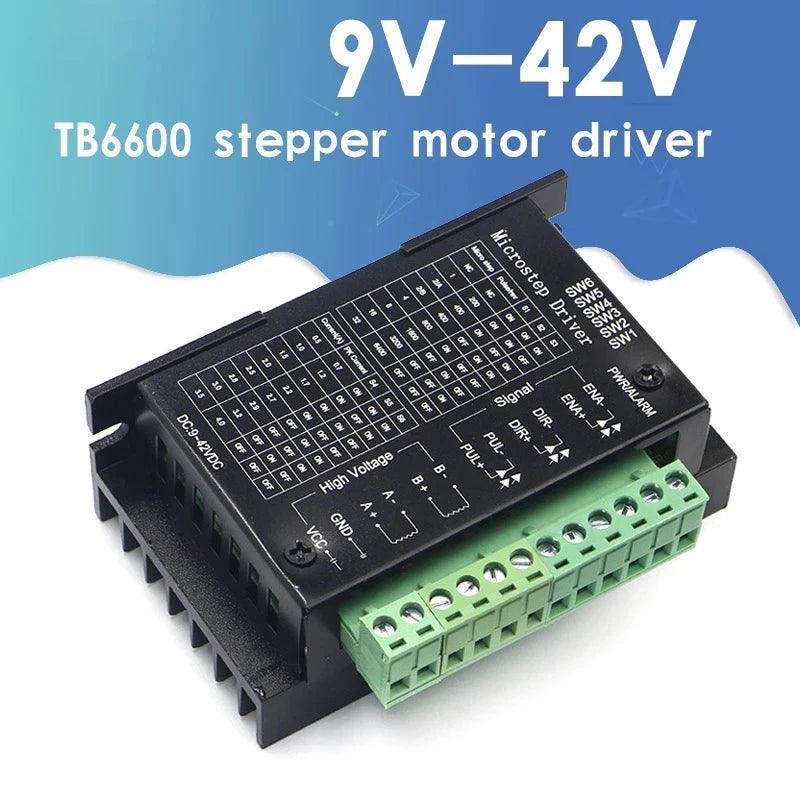 TB6600 Stepper Motor Driver 4A DC 9V~42V TTL 32 Micro-Step CNC 1 Axis NEW 2 or 4 Phase of Stepper Motor 42 57 86 Nema 17/23 - electrical center b2c