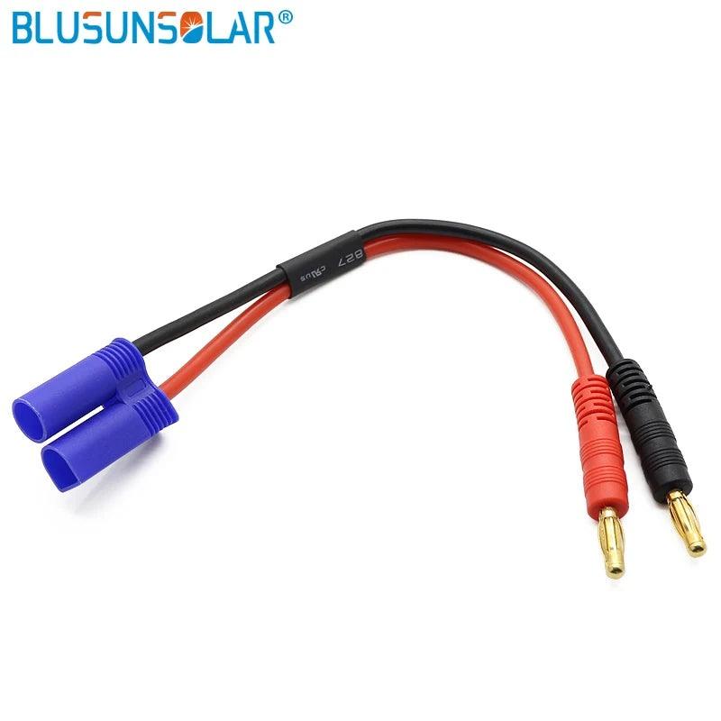 The High Quality 10pairs/lot EC5 Connector To 4.0mm Banana Plug with 14AWG Soft Silicone 150MM Cable