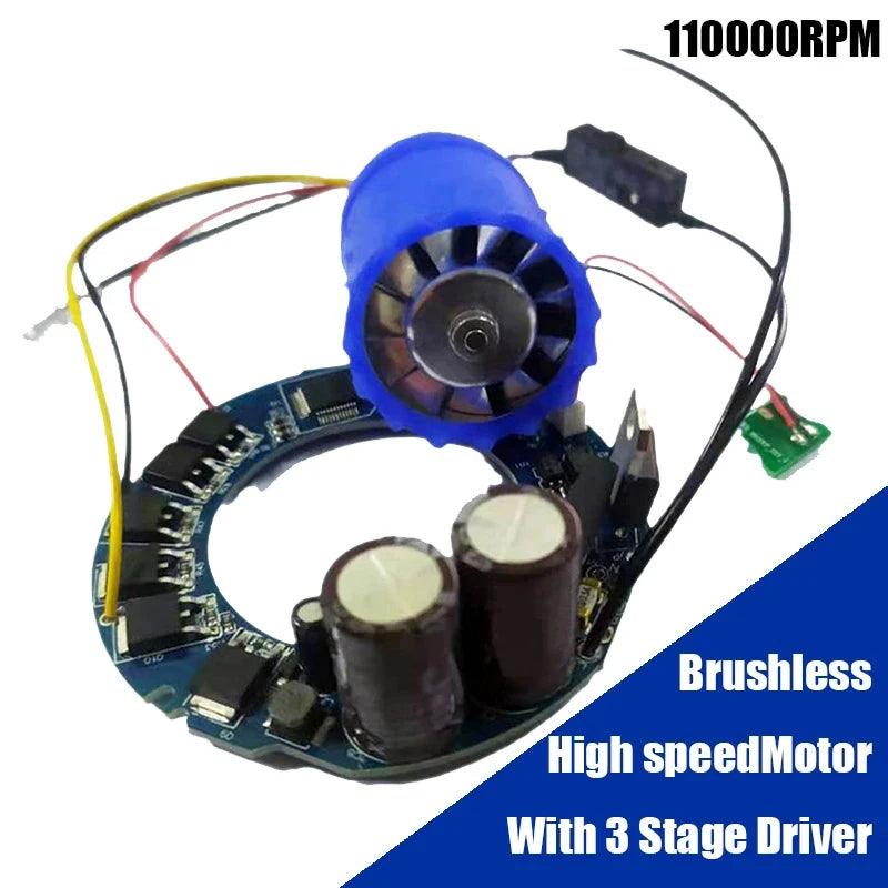 Three-phase AC 220V Brushless High Speed Motor With 3 Stage Driver 110000rpm Electric Engine FOR Dyson Hair Drier Air Duct