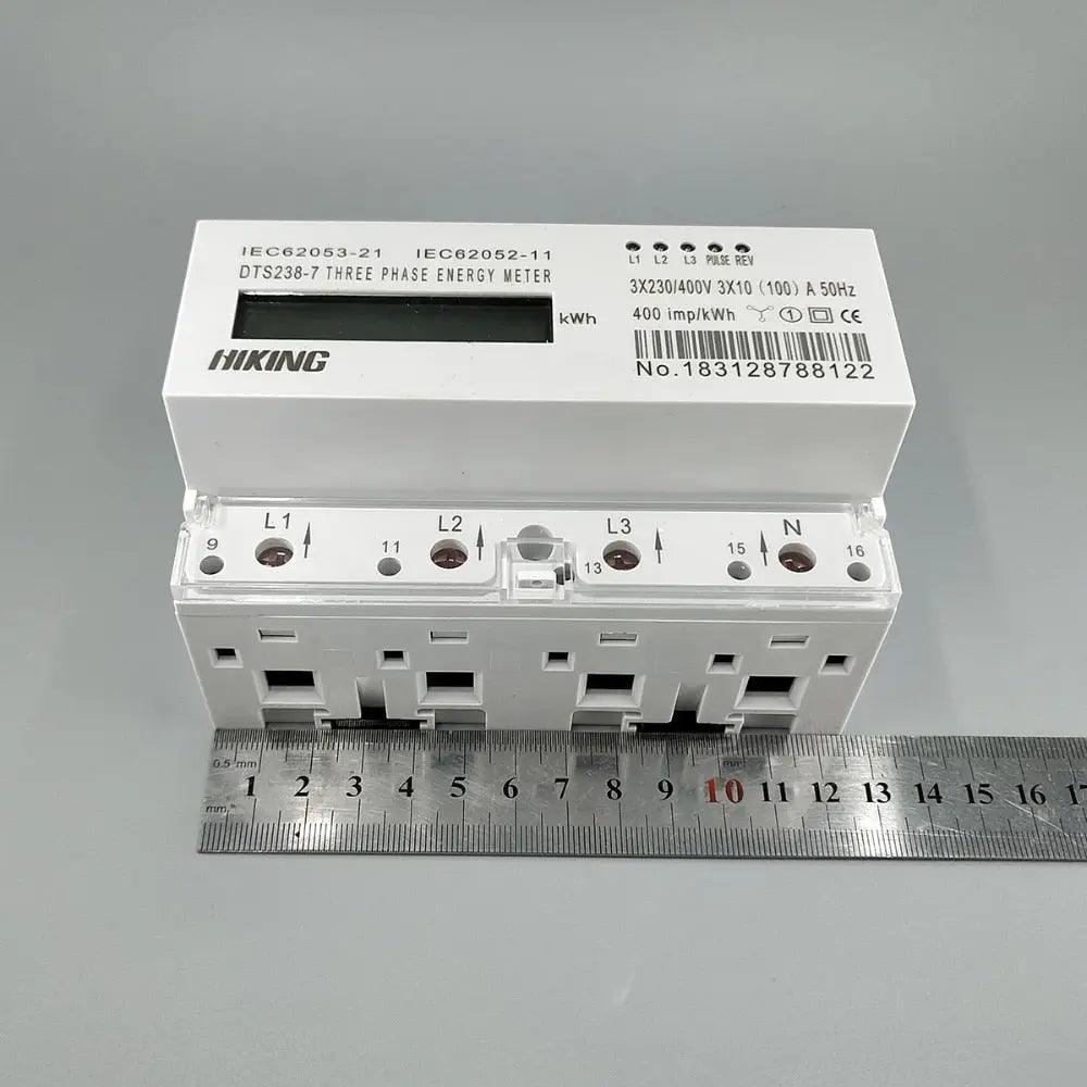 TOMZN- 10(100)A 3*230V/400V 50HZ  Three Phase Din rail KWH Meter - electrical center b2c