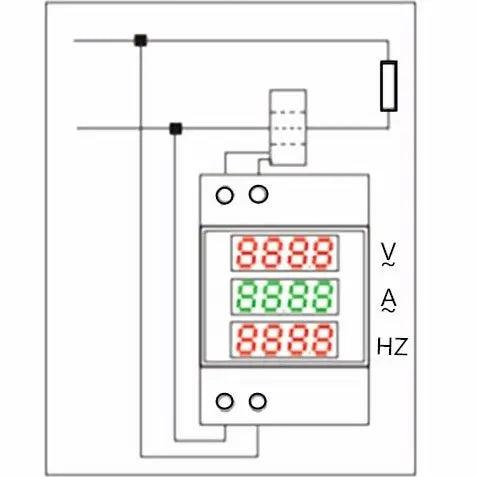 TOMZN- 3IN1 Din rail LED Voltage Current Frequency Meter/ with extra CT - electrical center b2c