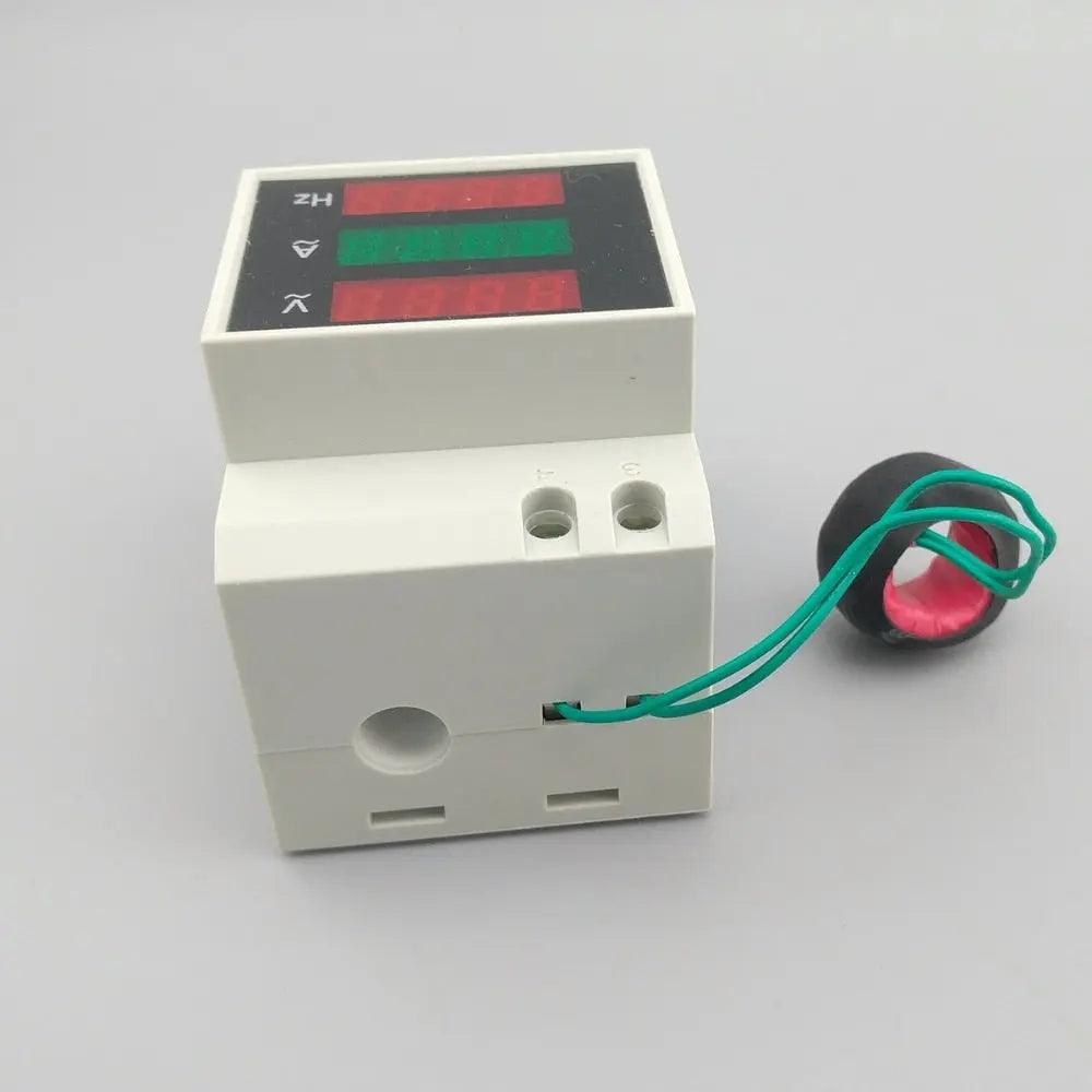 TOMZN- 3IN1 Din rail LED Voltage Current Frequency Meter/ with extra CT - electrical center b2c