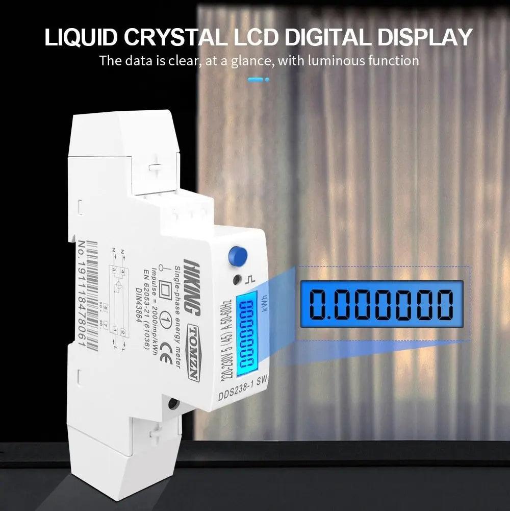 TOMZN- 5(45)A 230V Energy Meter with RS485 MODBUS-RUT - electrical center b2c