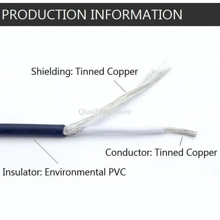 UL1533- 2/5/10M Shielded Wire Signal Cable| 28, 26, 24AWG/Black,Gray Optional - electrical center b2c