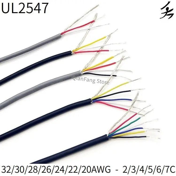 UL2547- 2/5/10M Shielded Wire Signal Cable| 32-20 AWG optional - electrical center b2c