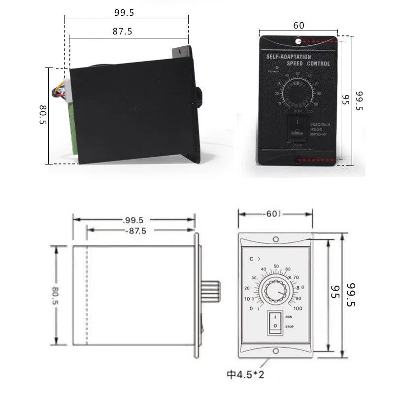 ac motor US-52 AC Motor Speed Controller 220V 6W 15W 25W 40W 60W 90W 120W 180W 250W 300W 400W Reversed CW CCW Adjustable Control