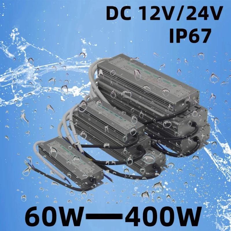 Waterproof Lighting Transformers AC 220V To DC 12 V 24V LED Driver Power Adapter 60W 100W 200W 400W Waterproof 12V Power Supply