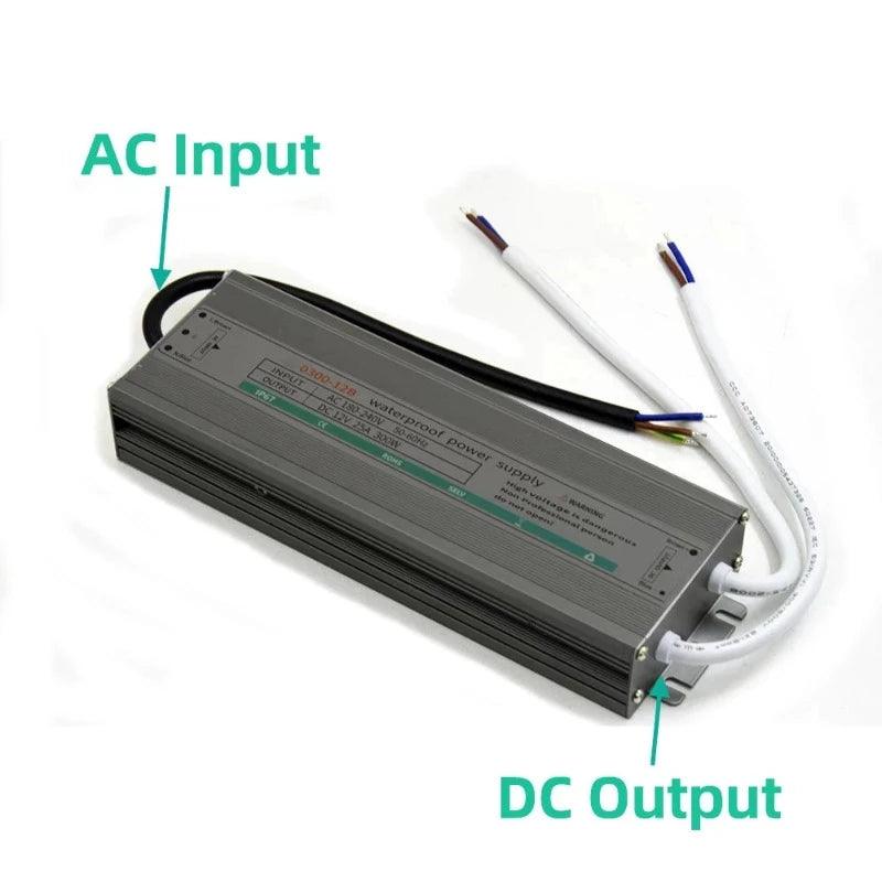 Waterproof Lighting Transformers AC 220V To DC 12 V 24V LED Driver Power Adapter 60W 100W 200W 400W Waterproof 12V Power Supply