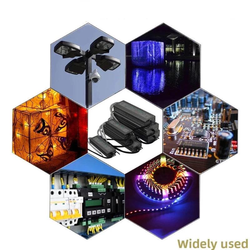 Waterproof Lighting Transformers AC 220V To DC 12 V 24V LED Driver Power Adapter 60W 100W 200W 400W Waterproof 12V Power Supply