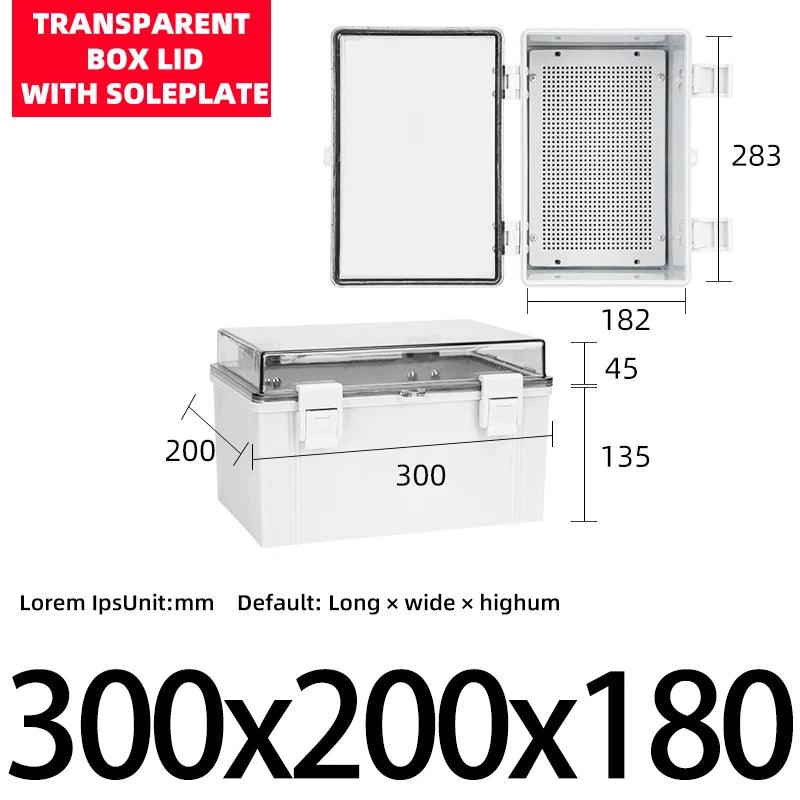 Waterproof Plastic Enclosure With Hasp Electrical Junction Box Outdoor Sealed Switch Power Case Electrical Distribution Boxes - electrical center b2c