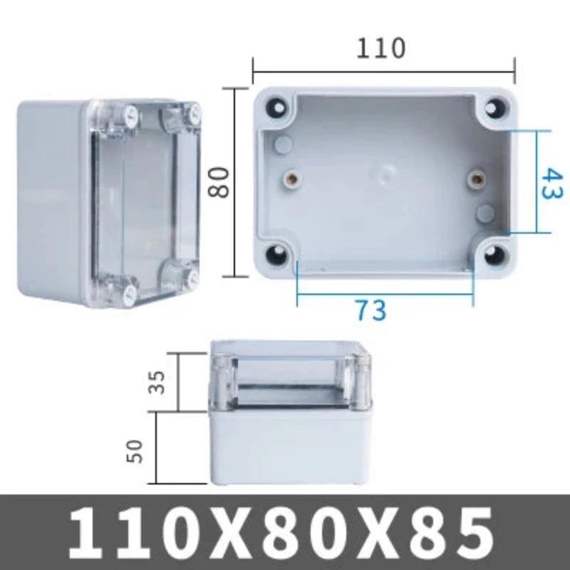 Waterproof Plastic Junction Box transparent cover Enclosure Electronic Instrument Housing Case Electrical Project Outdoor Boxes