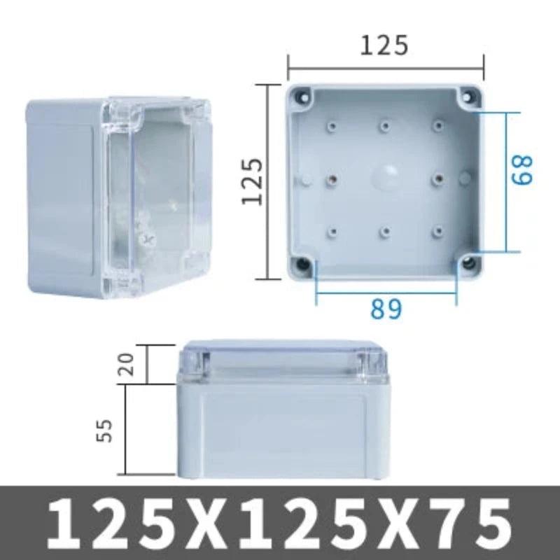 Waterproof Plastic Junction Box transparent cover Enclosure Electronic Instrument Housing Case Electrical Project Outdoor Boxes