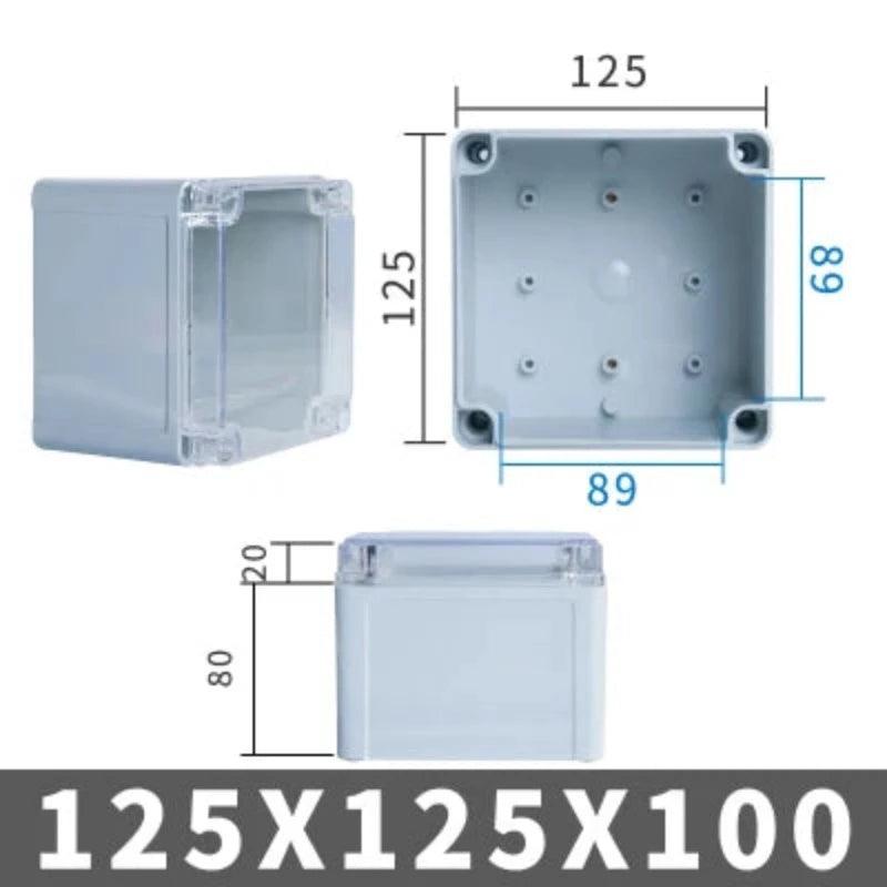 Waterproof Plastic Junction Box transparent cover Enclosure Electronic Instrument Housing Case Electrical Project Outdoor Boxes