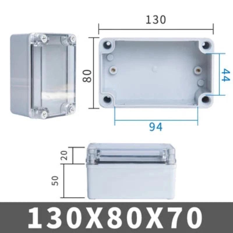 Waterproof Plastic Junction Box transparent cover Enclosure Electronic Instrument Housing Case Electrical Project Outdoor Boxes