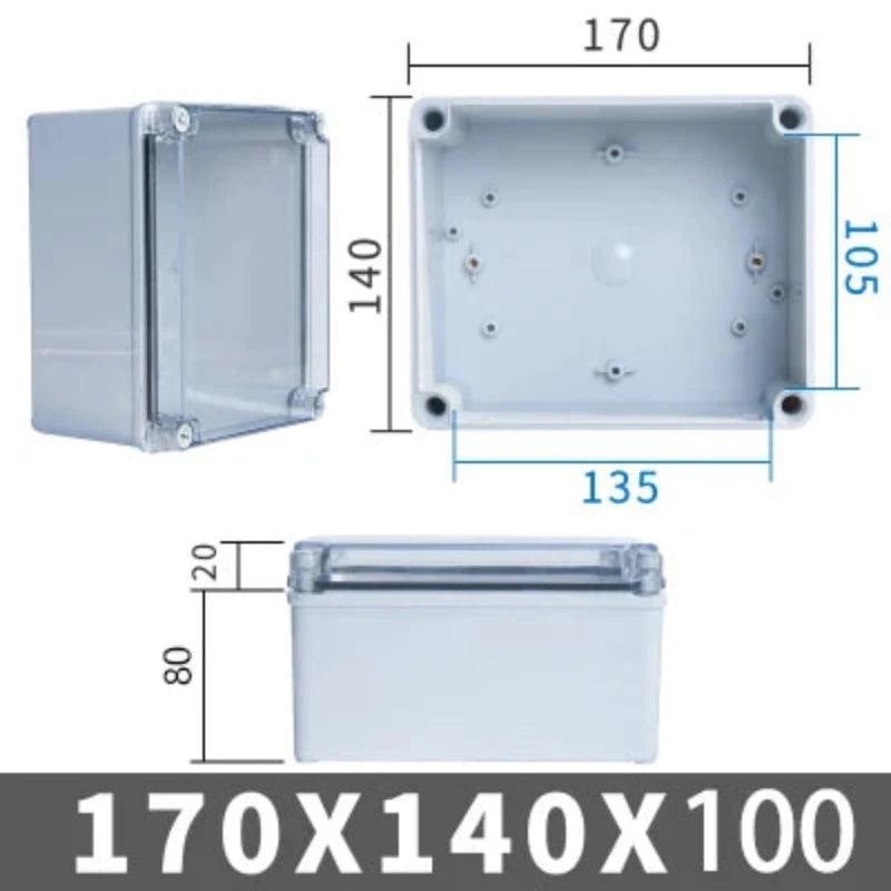 Waterproof Plastic Junction Box transparent cover Enclosure Electronic Instrument Housing Case Electrical Project Outdoor Boxes