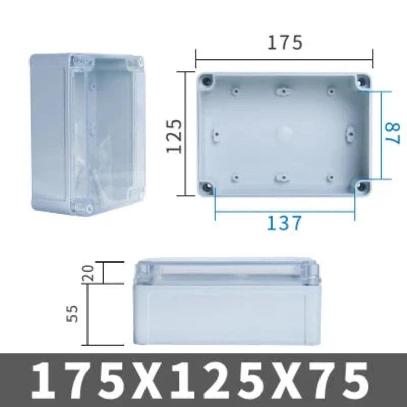 Waterproof Plastic Junction Box transparent cover Enclosure Electronic Instrument Housing Case Electrical Project Outdoor Boxes