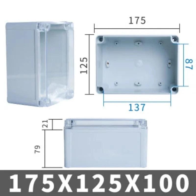 Waterproof Plastic Junction Box transparent cover Enclosure Electronic Instrument Housing Case Electrical Project Outdoor Boxes