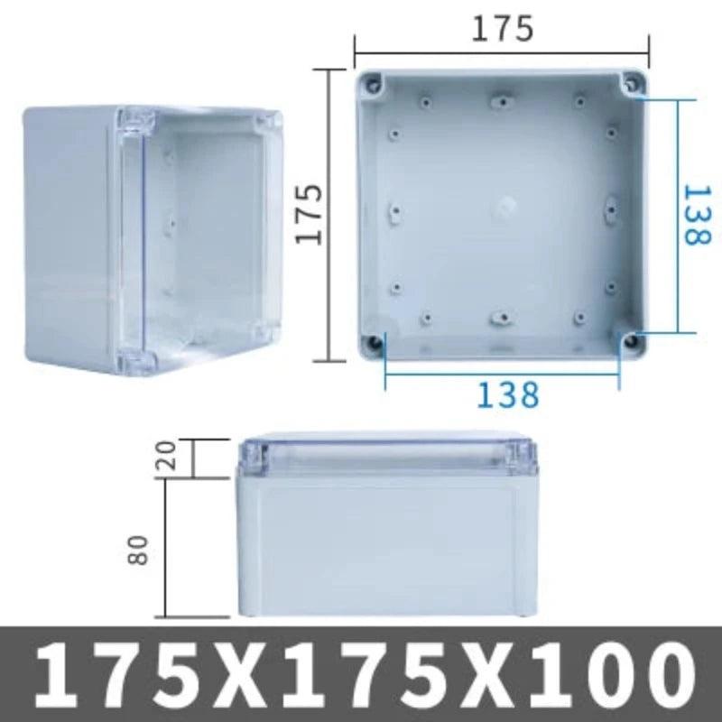 Waterproof Plastic Junction Box transparent cover Enclosure Electronic Instrument Housing Case Electrical Project Outdoor Boxes