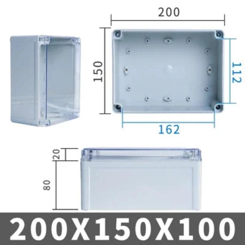 Waterproof Plastic Junction Box transparent cover Enclosure Electronic Instrument Housing Case Electrical Project Outdoor Boxes